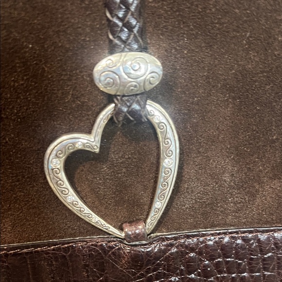 Brighton Harvest Crossbody Organizer Brown Leather Handbag Purse - Vintage - Picture 12 of 14